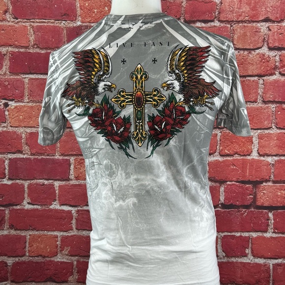 Affliction Black Label Men's Short Sleeve Graphic T-shirt - Size: Small-NWT - Picture 8 of 14